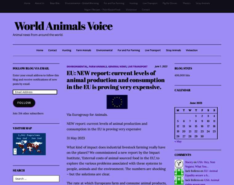 Worldanimalsvoice.com thumbnail