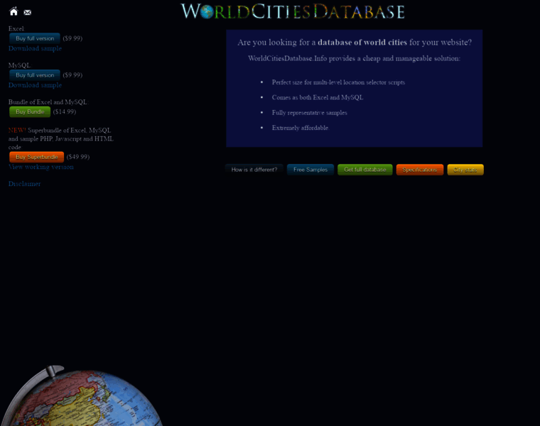 Worldcitiesdatabase.info thumbnail