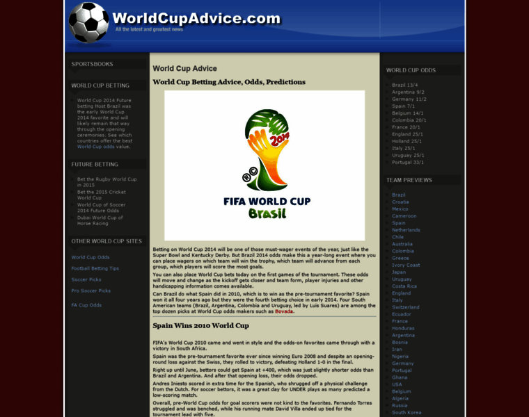 Worldcupadvice.com thumbnail