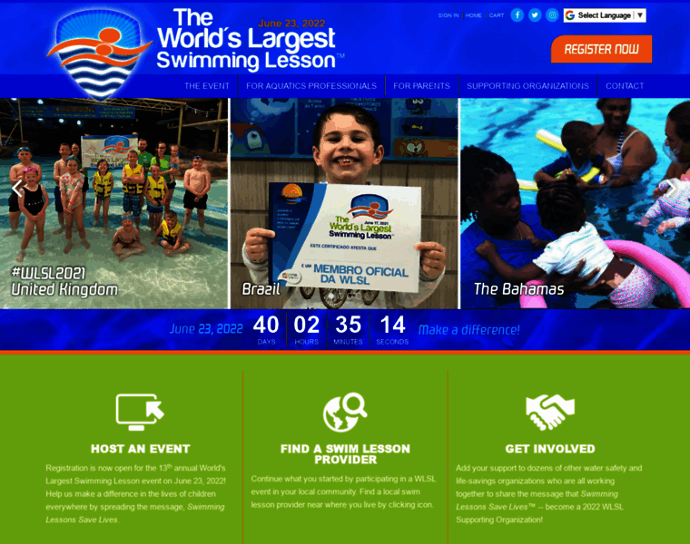 Worldslargestswimminglesson.org thumbnail