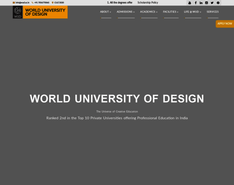 Worlduniversityofdesign.ac.in thumbnail