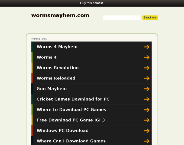 Wormsmayhem.com thumbnail