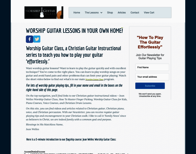 Worshipguitarclass.com thumbnail