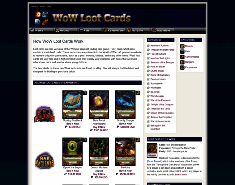 Wowlootcards.com thumbnail