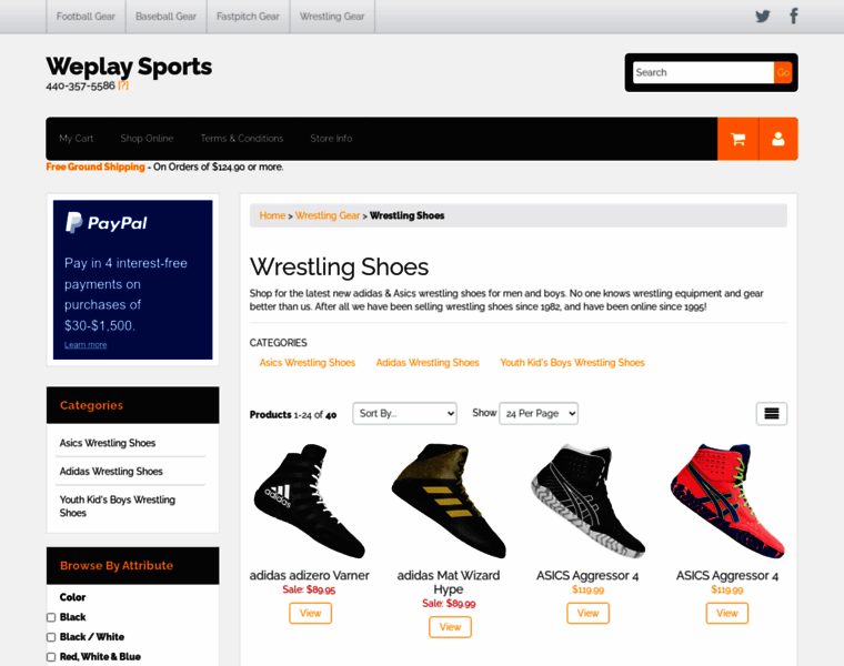 Wrestlingshoes.weplaysports.com thumbnail