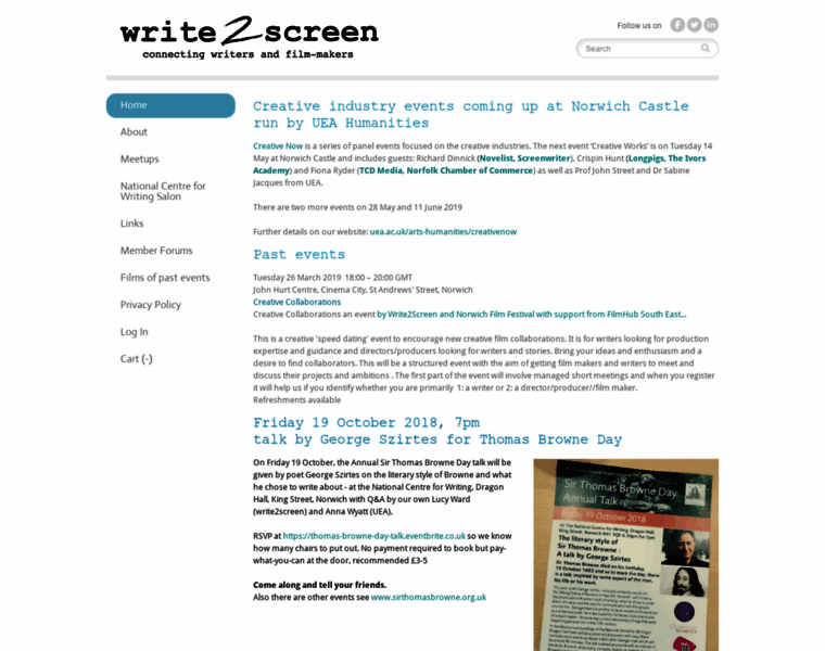 Write2screen.org.uk thumbnail