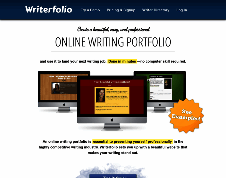 Writerfolio.com thumbnail