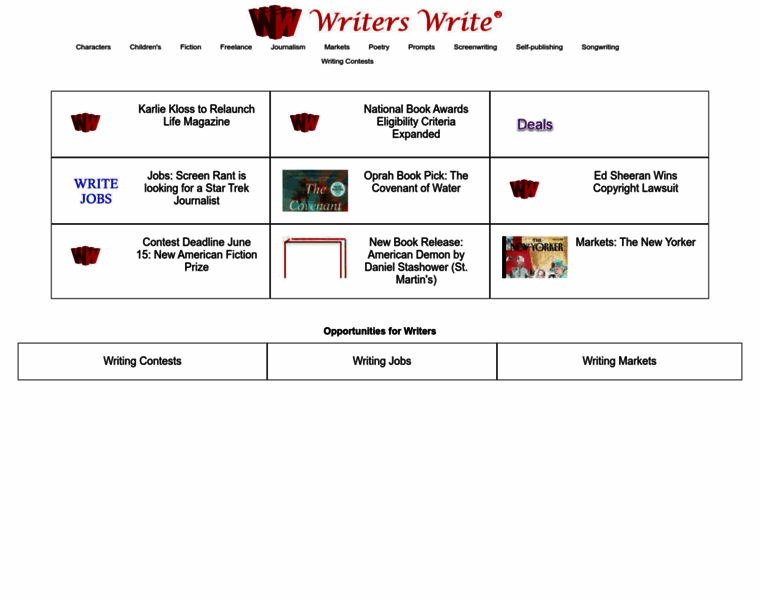 Writerswrite.com thumbnail
