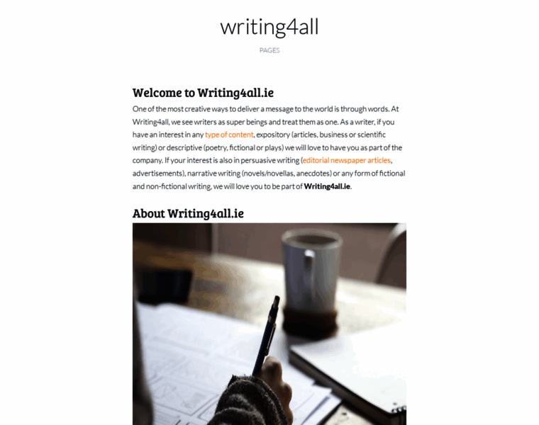 Writing4all.ie thumbnail