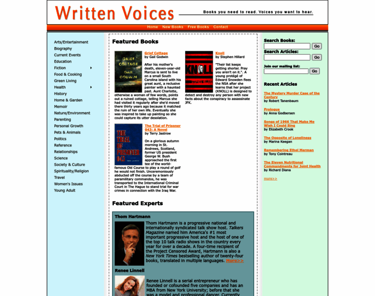 Writtenvoices.com thumbnail