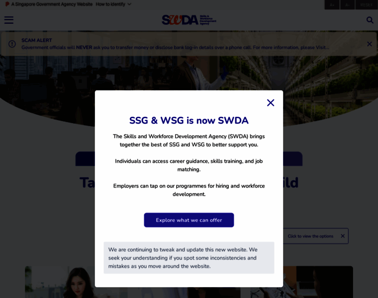 wsg.gov.sg at WI. Individuals Homepage