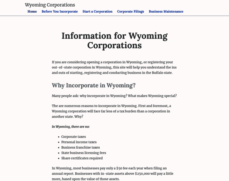 Wyomingcorporations.com thumbnail