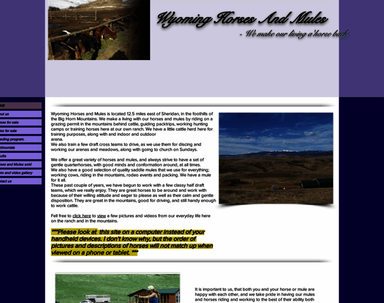 Wyominghorsesandmules.net thumbnail