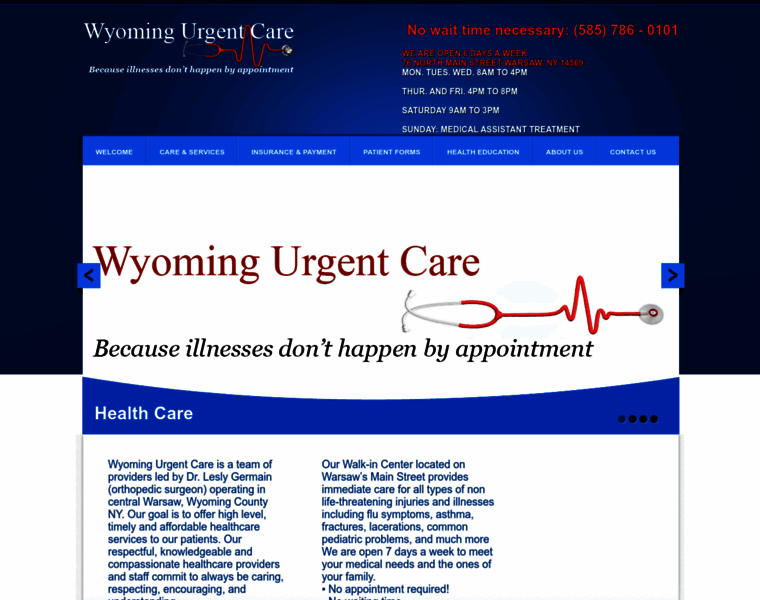 Wyomingwarsawurgentcare.com thumbnail