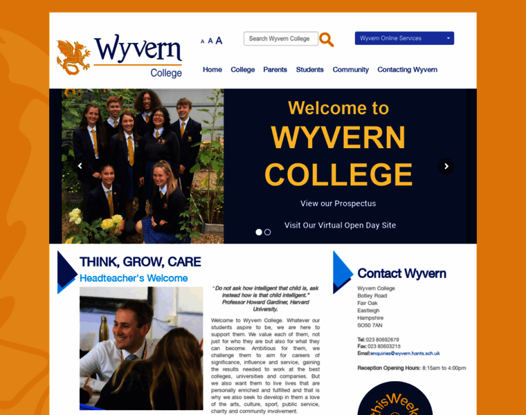 Wyverncollege.org.uk thumbnail