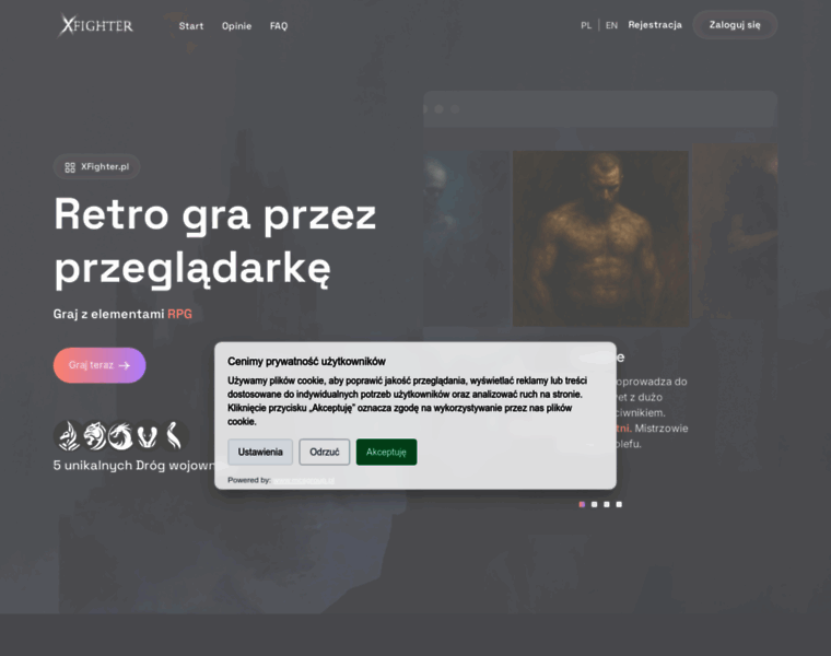 x-fighter.pl at WI. XFighter browser RPG game