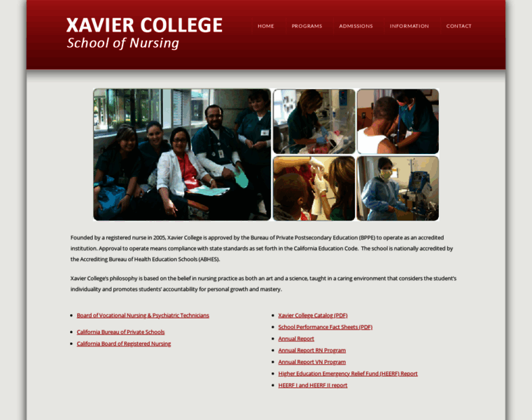Xavier-college.com thumbnail