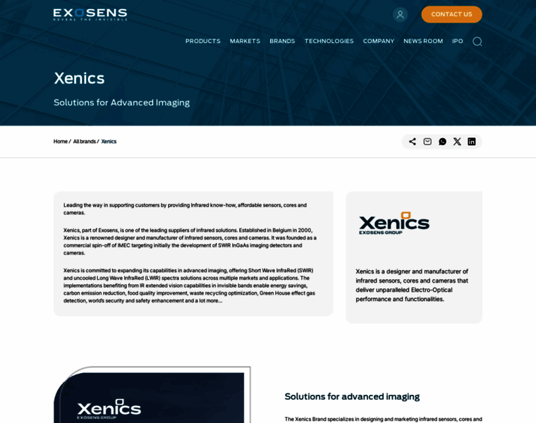 Xenics.com thumbnail