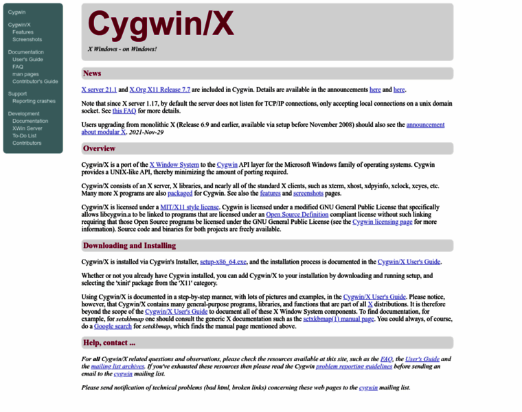Xfree86.cygwin.com thumbnail