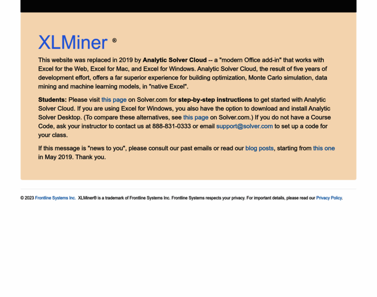Xlminer.com thumbnail