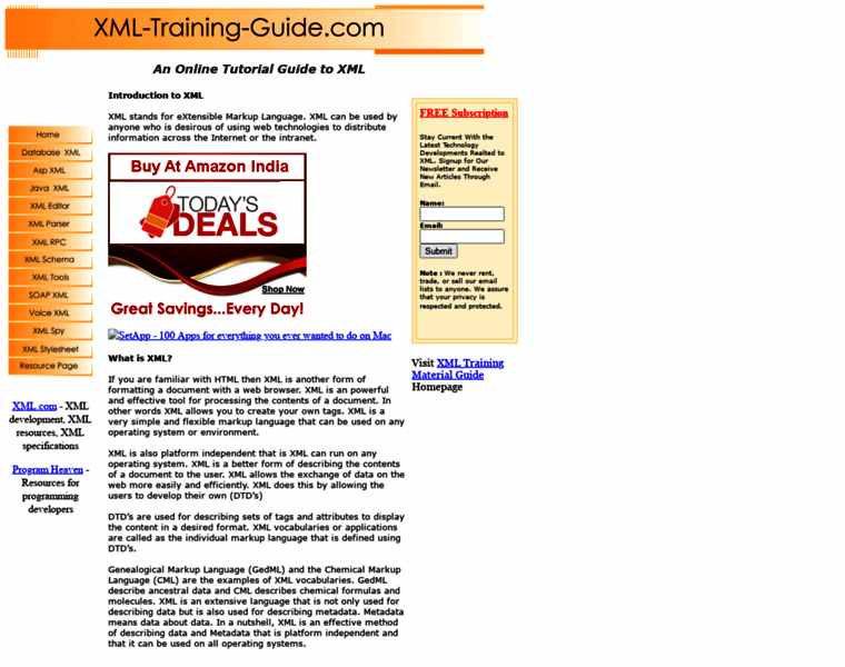 Xml-training-guide.com thumbnail