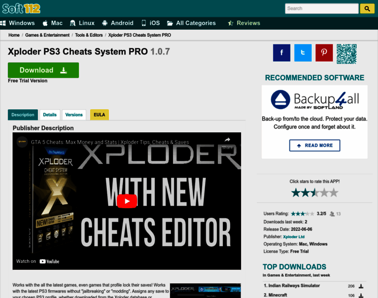 Xploder-ps3-cheats-system-pro.soft112.com thumbnail