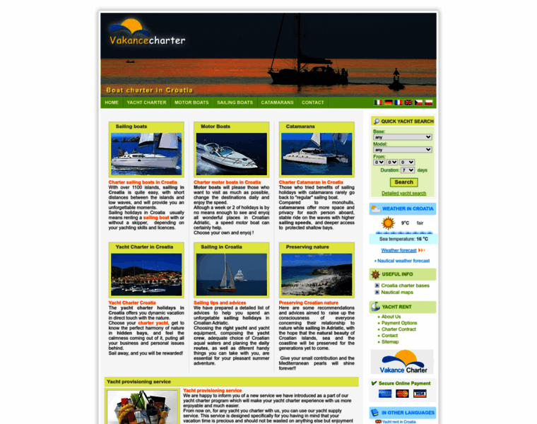 Yachtcharters-croatia.com thumbnail