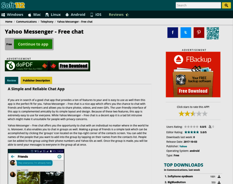 Yahoo-messenger-free-chat.soft112.com thumbnail