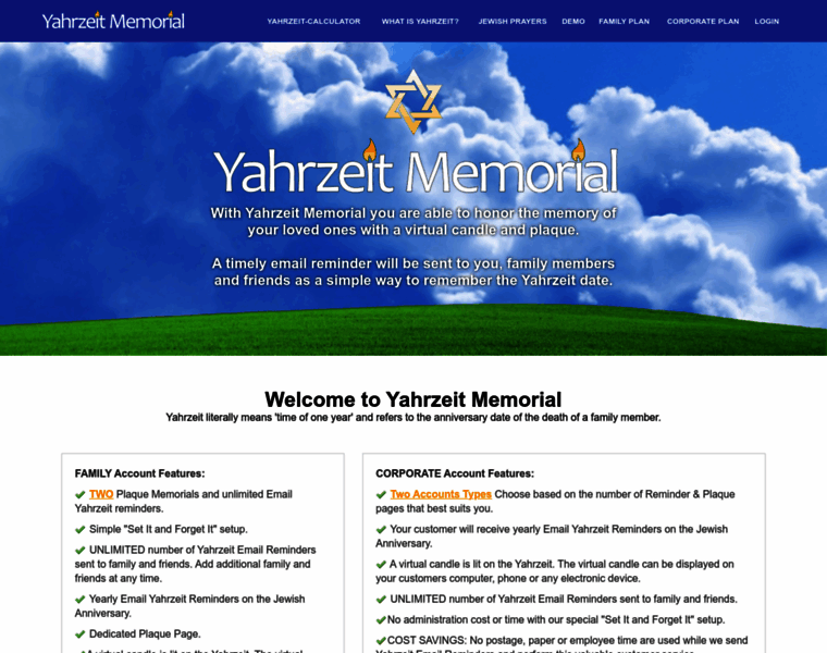 Yahrzeitmemorial.net thumbnail