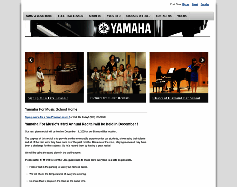 Yamahaformusic.com thumbnail