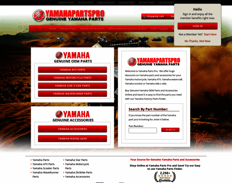 Yamahapartspro.com thumbnail