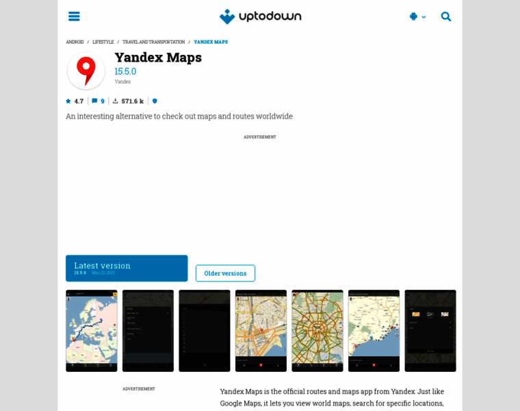 Yandex-maps.en.uptodown.com thumbnail