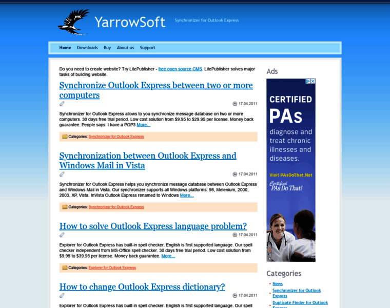 Yarrowsoft.com thumbnail