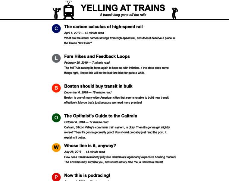 Yelling-at-trains.org thumbnail