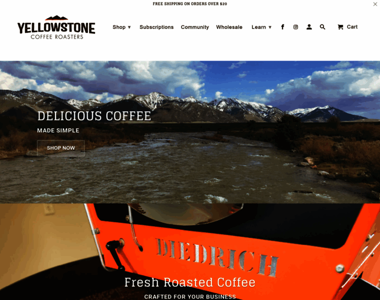 Yellowstonecoffee.com thumbnail