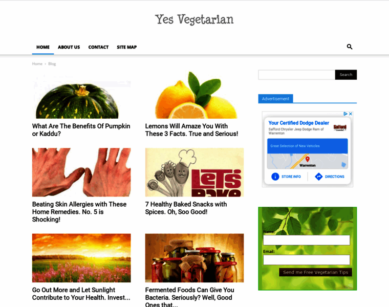 Yesvegetarian.com thumbnail