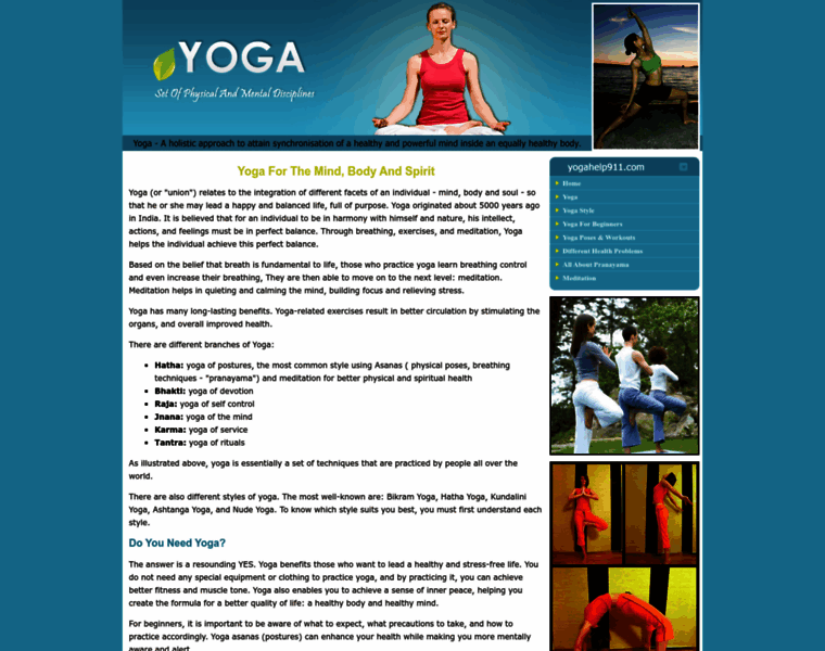 Yogahelp911.com thumbnail
