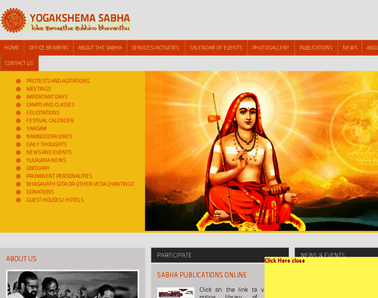 Yogakshemasabha.in thumbnail