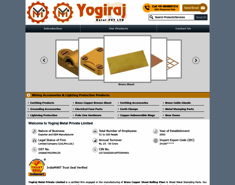 Yogirajmetal-india.com thumbnail