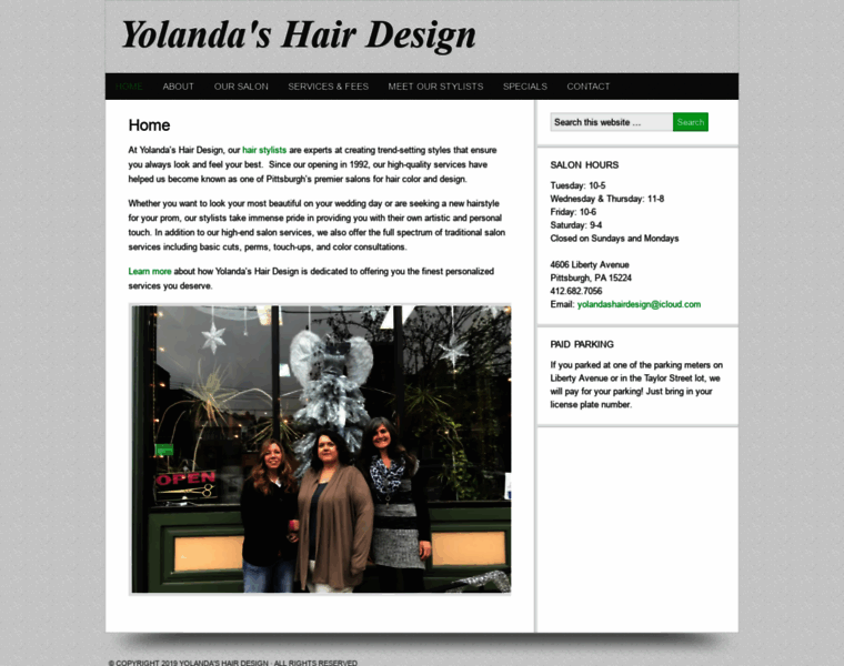 Yolandashairdesign.com thumbnail