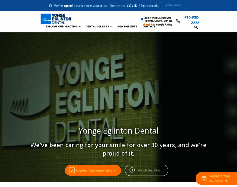 Yongeeglintondental.com thumbnail