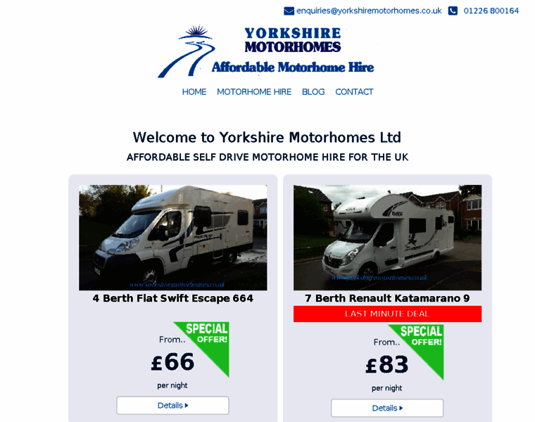Yorkshiremotorhomes.co.uk thumbnail