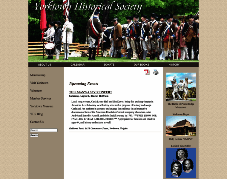 Yorktownhistory.org thumbnail