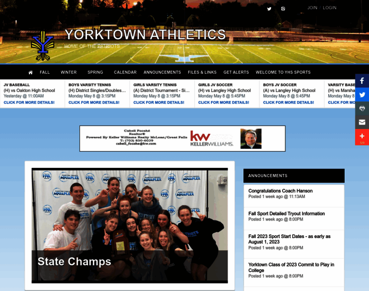 Yorktownsports.org thumbnail