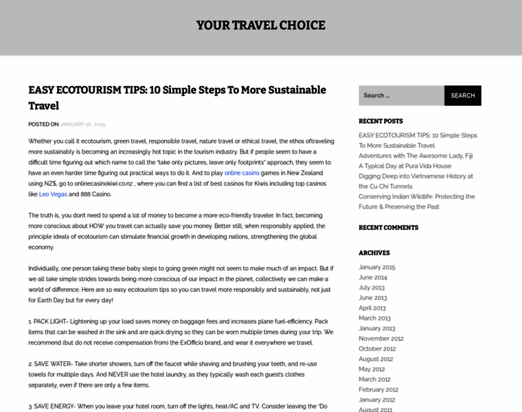 Yourtravelchoice.org thumbnail