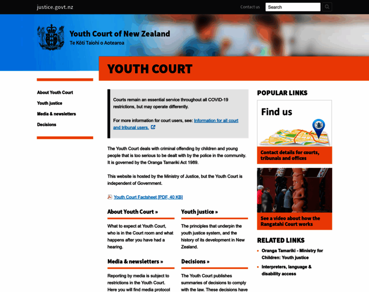 Youthcourt.govt.nz thumbnail