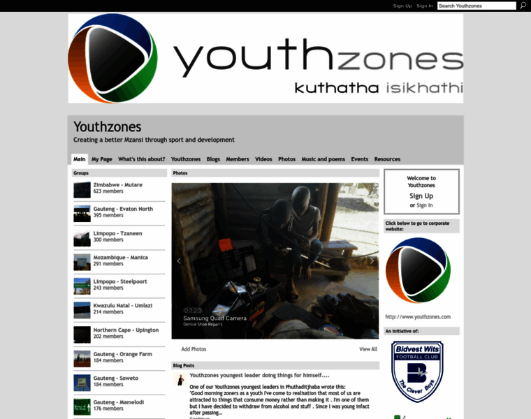 Youthzones.co.za thumbnail