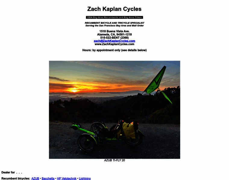 Zachkaplancycles.com thumbnail