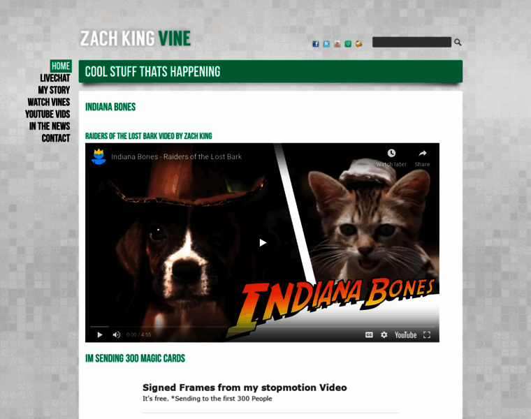 Zachkingvine.com thumbnail