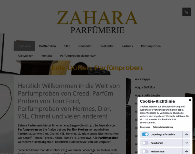 Zahara-parfuemerie.de thumbnail